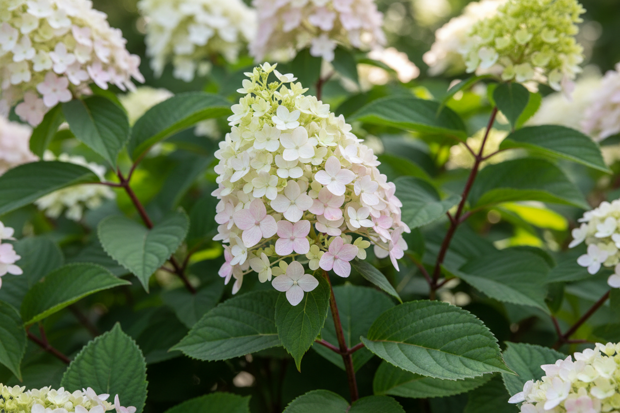 Zwerg-Rispenhortensie / Hydrangea paniculata 'Bobo'